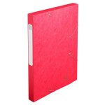 Exacompta lot de 10 boites de classement cartobox dos 25mm carte lustre nature future rouge