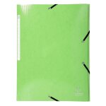 Exacompta lot de 10 chemises 3 rabats elastiques max capacit iderama carte pellicule 425g anis