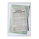 Exacompta lot de 10 etuis pvc 15 / 100eme 2 faces pour format 88 x 132 mm