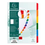 Exacompta lot de 10 jeux d'intercalaire 6 positions en carte blanche 170g, onglets mylar. format a4. ...
