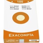 Exacompta 13658e etui 100 fiches bristol 4 coloris assortis bleu / jaune / vert / rose 148 / 210 5x5 ... Exacompta 13658e etui 100 fiches bristol 4 coloris assortis bleu / jaune / vert / rose 148 / 210 5x5 ...