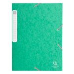 Exacompta lot de 3 boites de classement livre a plat cartobox dos 25mm carte lustre vert