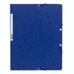 Exacompta lot de 3 chemises a elastiques sans rabats carton 400g 24x32 cm bleu Exacompta lot de 3 chemises a elastiques sans rabats carton 400g 24x32 cm bleu