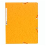 Exacompta lot de 3 chemises a elastiques, format a4, en carton, jaune