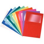 Exacompta lot de 3 paquets de 10 chemises a fenetre forever - 22x31cm - couleurs assorties
