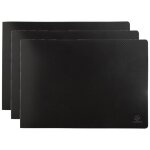 Exacompta lot de 3 prot�ge - documents en polypropyl�ne semi rigide opak 40 vues - a3 - noir