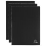 Exacompta lot de 3 prot�ge - documents en polypropyl�ne souple opak 200 vues - a4 - noir