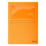 Exacompta lot de 4 paquets 100 chemises a fentre forever orange