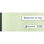 Exacompta lot de 5 carnets a souche  quittances de loyer  135 x 185 mm 50 feuillets
