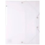 Exacompta lot de 5 chemises chromaline 3 rabats et elastiques polypro 5 / 10e 24 x32 cm translucide