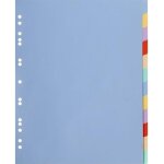 Exacompta lot de 5 jeux de 12 intercalaires polypro 3. 5 / 10� format maxi a4 +