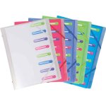 Exacompta 56189e trieur polypro translucide avec chemise 3 rabat en fin de trieur 8 compartiments coloris ...