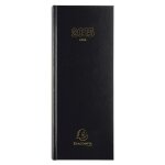Exacompta agenda de bureau long euros - cents 1 jour 340x135 mm noir