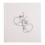 Exacompta - album photo livre art 60 pages noires - format 29 x 32 cm - ivoire - beige