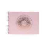 Exacompta - album photo � spirales ellipse 50 pages blanches 32 x 22 cm - rose - rose
