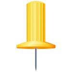 Exacompta bo�te de 25 epingles papic hauteur 7mm 10mm de diam�tre jaune