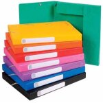 Exacompta bote de classement cartobox dos de 25 mm, couleurs assorties: vert, bleu, jaune, rouge, violet ...