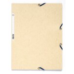 Exacompta chemise 3 rabats a elastiques carte lustr�e 400g / m2 nature future� - a4 ivoire