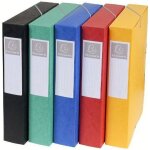 Exacompta - chemise 3 rabats et elastique cartobox dos de 6 cm en carte lustr�e 7 / 10e - assortis noir, ...