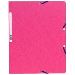 Exacompta chemise a elastiques sans rabats 24 x 32 cm fuchsia