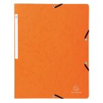 Exacompta chemise a elastique sans rabat carte lustre 400gm2 - a4 - orange