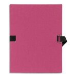 Exacompta chemise extensible varia 2230 , recouverte de papier grain� bordeaux