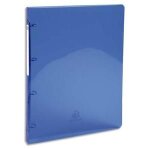 Exacompta classeur 4 anneaux dia 30mm iderama polypro souple 7 / 10 brillant. dos 4cm. coloris bleu clair ...