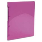Exacompta classeur 4 anneaux dia 30mm iderama polypro souple 7 / 10 brillant. dos 4cm. coloris rose