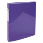 Exacompta classeur 4 anneaux dia 30mm iderama polypro souple 7 / 10 brillant. dos 4cm. coloris violet ...