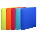 Exacompta classeur a4 + pp linicolor, 4 anneaux ronds de 30mm a4 + , coloris assortis