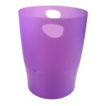 Exacompta corbeille a papier eco 15 lviolet translucide - diamètre 26 cm, hauteur 33, 5 cm Exacompta corbeille a papier eco 15 lviolet translucide - diamètre 26 cm, hauteur 33, 5 cm