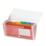 Exacompta crystal - trieur - 13 pochettes - 240 x 320 mm - a onglets - blanc transparent