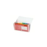 Exacompta crystal - trieur - 7 pochettes - 140 x 260 mm - a onglets - blanc transparent