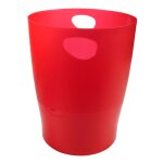Exacompta ecobin corbeille a papier deco rouge carmin translucide