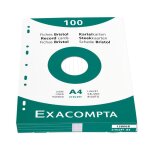 Exacompta etui de 100 fiches bristol ligné non perforé 210x297mm blanc Exacompta etui de 100 fiches bristol ligné non perforé 210x297mm blanc