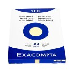 Exacompta etui de 100 fiches bristol uni non perfor� 210x297mm jaune