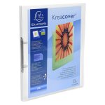 Exacompta kreacover classeur polypropyl�ne personnalisable 2 anneaux de 1, 5 cm dos de 2 cm a4 incolore ...