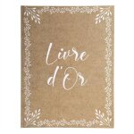 Exacompta livre d'or kraft vertical 27 x 22 cm tranche or titre lettres dor�es - 100 pages