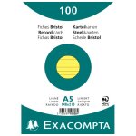 Exacompta paquet de 100 fiches bristol a5 jaune ligné. s / s film Exacompta paquet de 100 fiches bristol a5 jaune ligné. s / s film