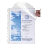 Exacompta pochette perfor�e a soufflet avec rabat - polypropyl�ne 20 / 100e - a4 - incolore