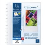 Exacompta prot�ge - documents a anneaux et pochettes d�tachables kreacover 80 vues - a4 - blanc