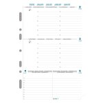 Exacompta recharge exatime 21 semaine sur 2 pages horizontal 210x142 mm