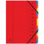 Exacompte trieur 12 cases, rouge 1 unit�(s)