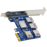 Extension de slot pcie 1 a 4 pci - express 16x, 4 adaptateurs externes pci - e usb 3. 0 adapt�s au minage ...
