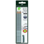 Faber - castell 117097 lot de 3 crayons a papier grip 2001 avec 1 gomme (import allemagne)
