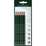 Faber - castell 119397 pack de 5 crayons graphite jumbo 9000 hb, 2b, 4b, 6b, 8b