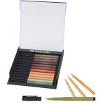 Faber - castell lot de 12 feutres pinceaux pitt couleurs automnales