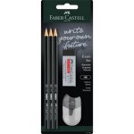 Faber - castell lot de 3 crayons graphite 1111 hb