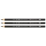 Faber - castell lot de 3 crayons graphite aquarelle mine 3, 3 mm 2b noir Faber - castell lot de 3 crayons graphite aquarelle mine 3, 3 mm 2b noir