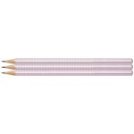 Faber - castell lot de 3 crayons papier graphite sparkle rose metallic graduation b